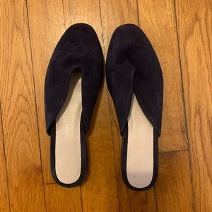 Navy Suede Loeffler Randall Mules